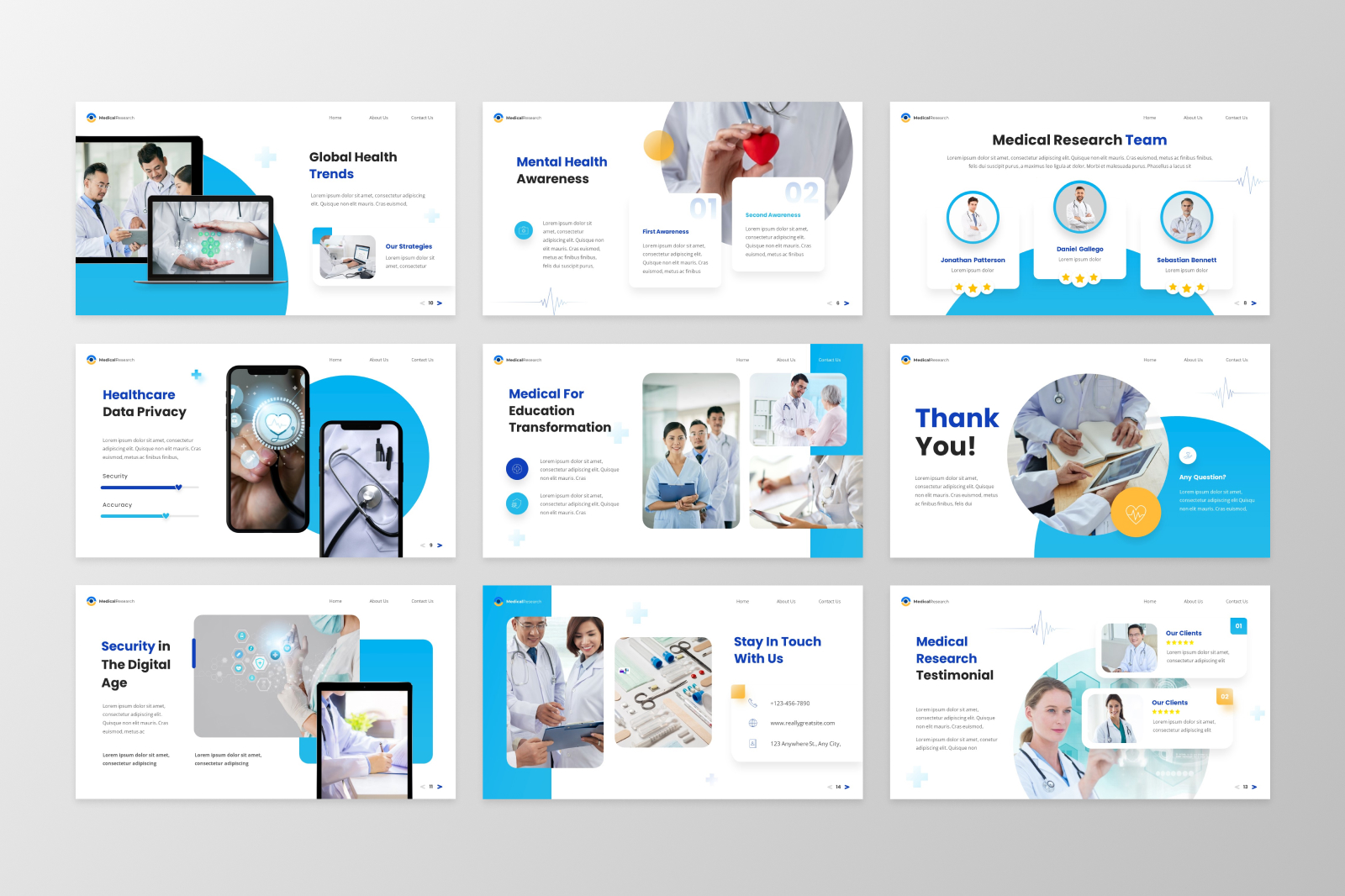 Medical Research Powerpoint Template Presentation Templates Graphicriver